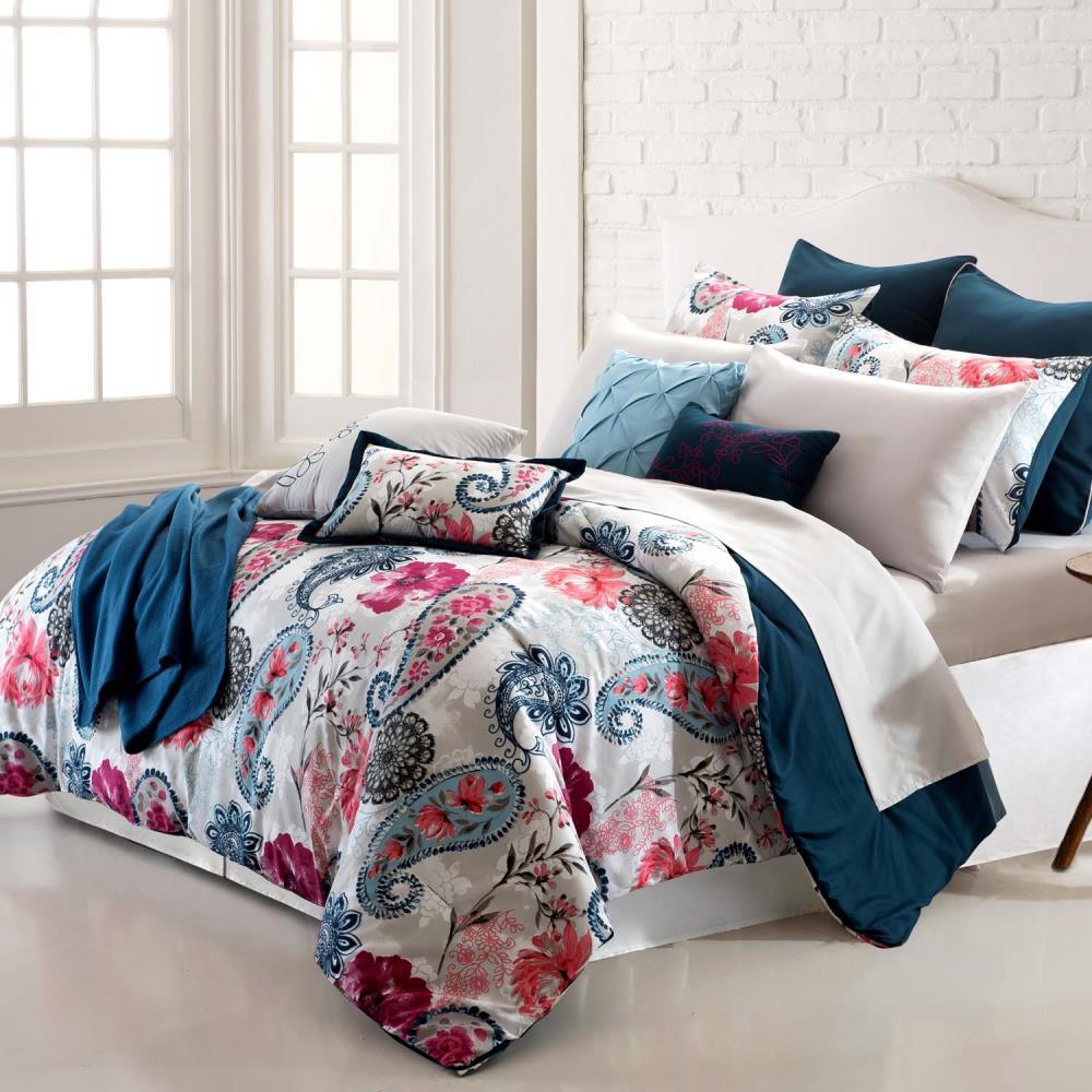 Amrapur Overseas Paisley garden Multi Abstract Reversible King Comforter (Blend with Polyester Fill) | 316CMFSG-PSY-KG