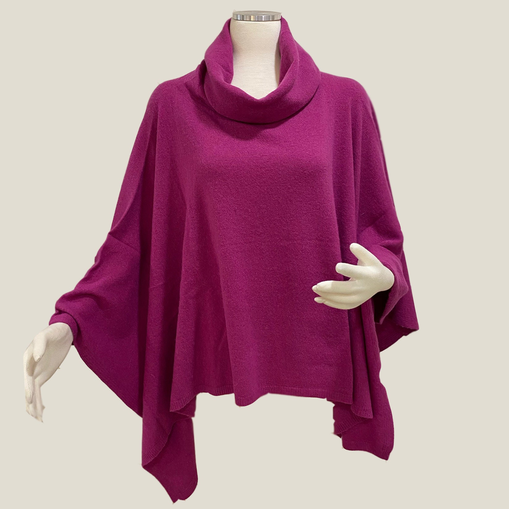 Cashmere-Blend Cowl - "Ginevra' Travel Poncho in Softest Cashmere-Blend