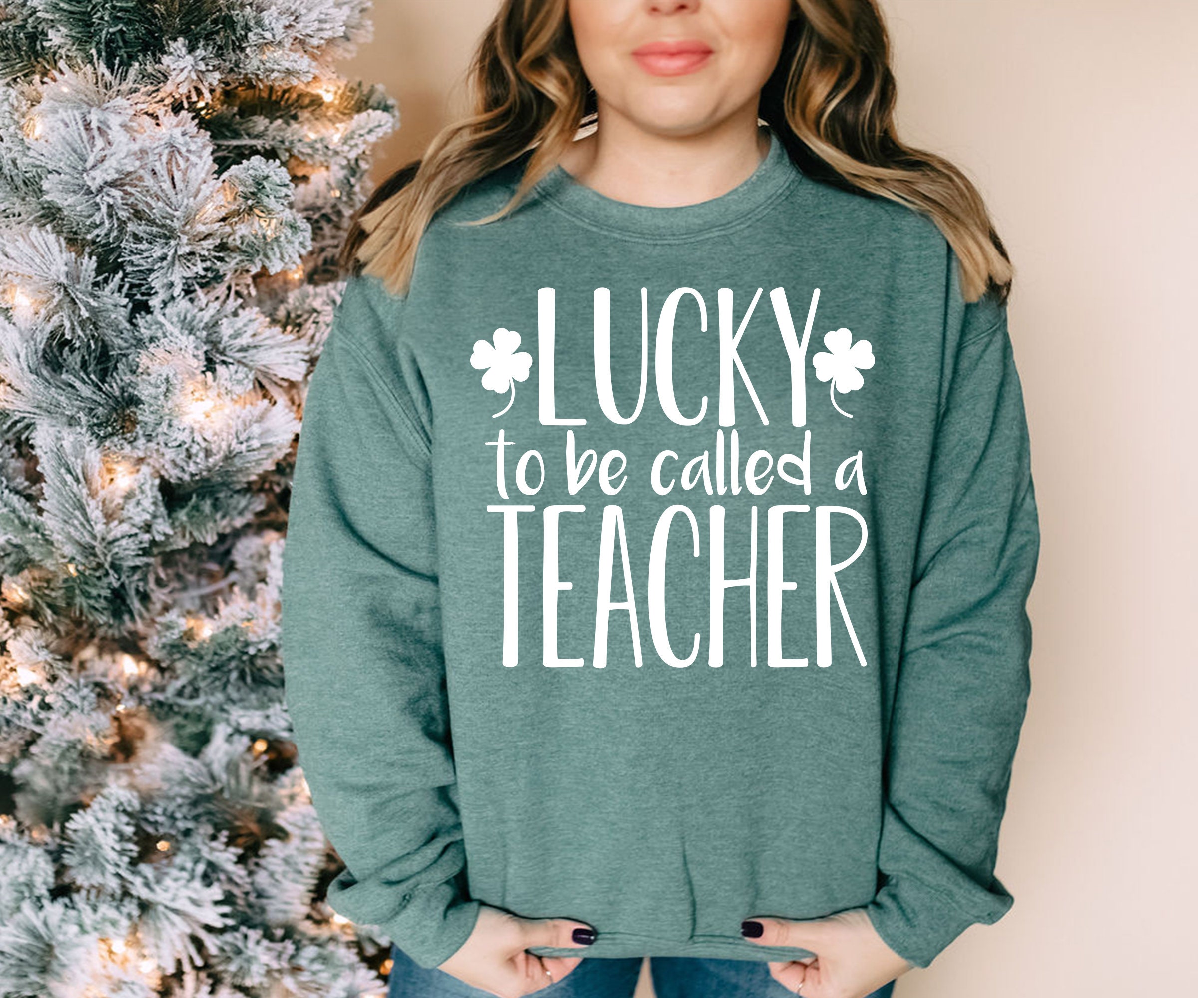 st Patricks Day Sweatshirt Womens Teacher Lucky To Be Called A Sweater