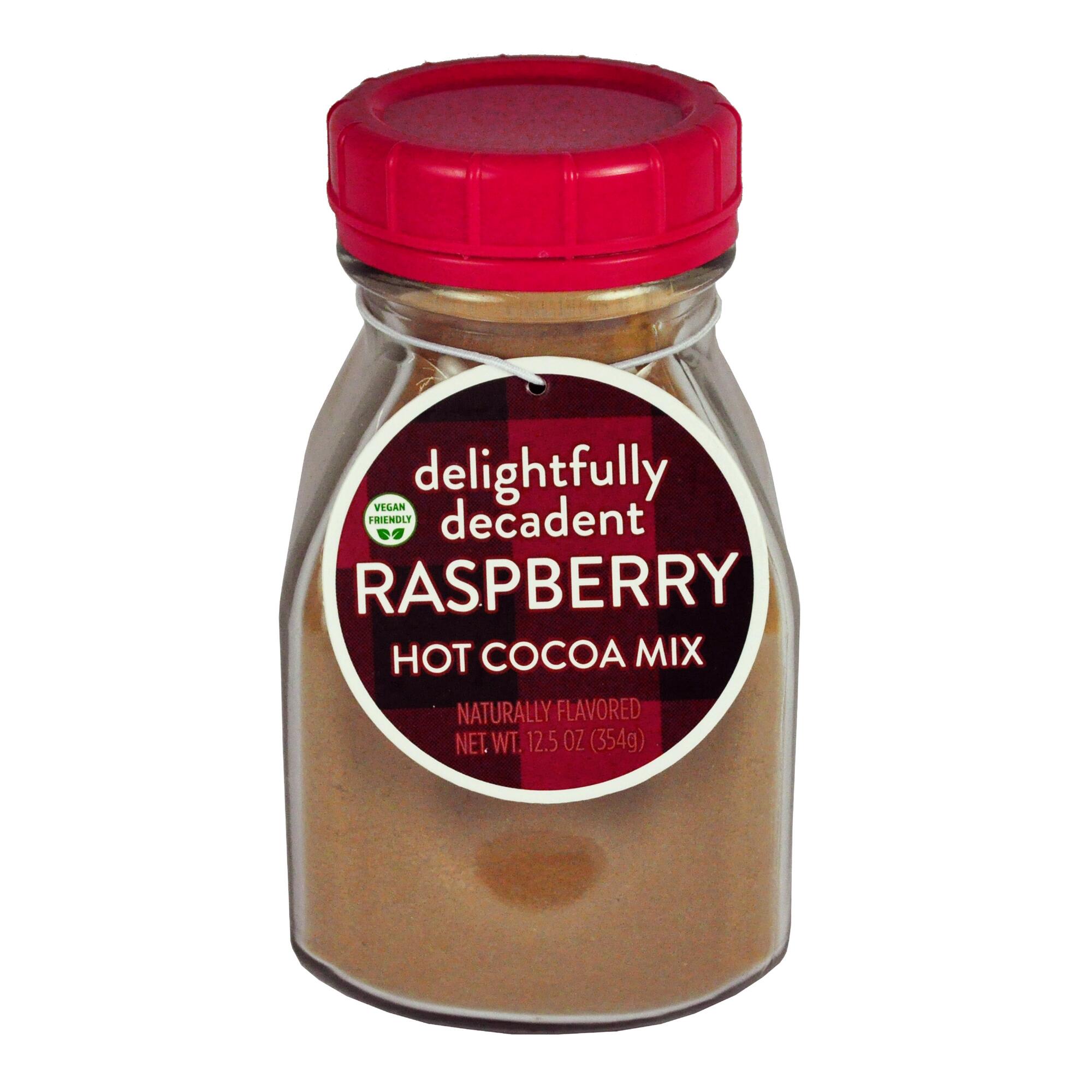 Delightfully Decadent Raspberry Hot Cocoa Mix Jar by World Market