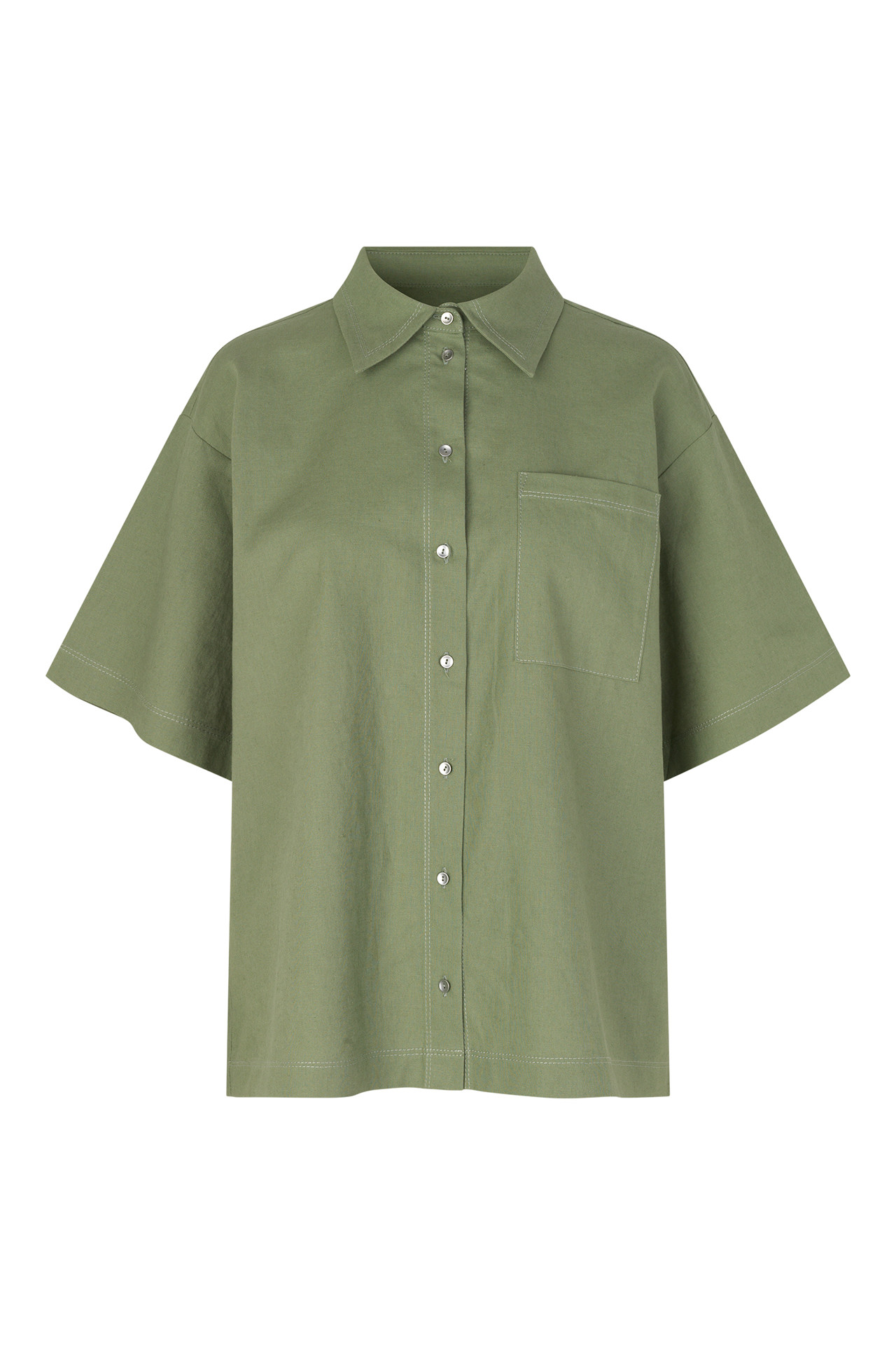 TWO GENERATIONS Malibu skjorte (OLIVE GREEN L)