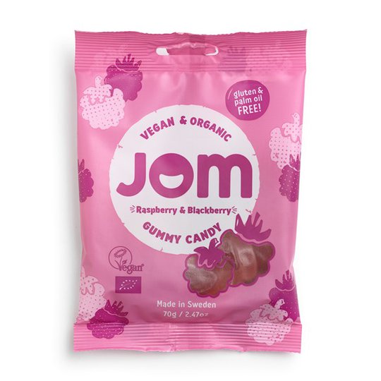 JOM Organic Candy Ekologiskt Gelégodis Raspberry & Blackberry, 70 g