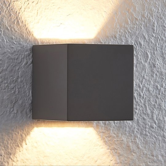 Lindby Quaso -LED-seinävalaisin betonia, harmaa