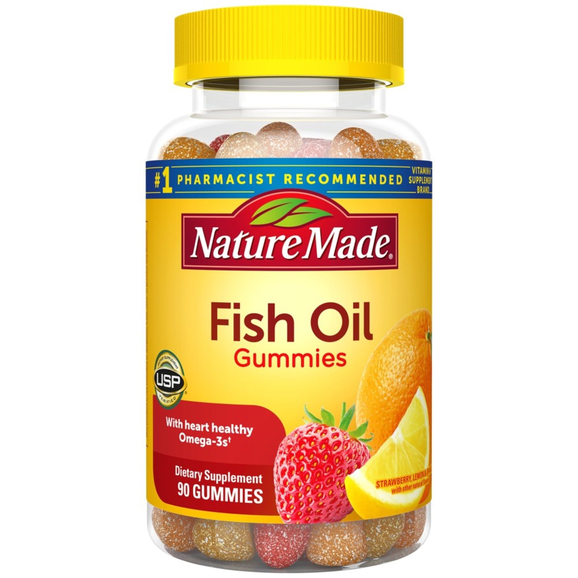 Nature Made Fish Oil Gummies with Omega 3s EPA & DHA, Assorted Fruit - 90 ct