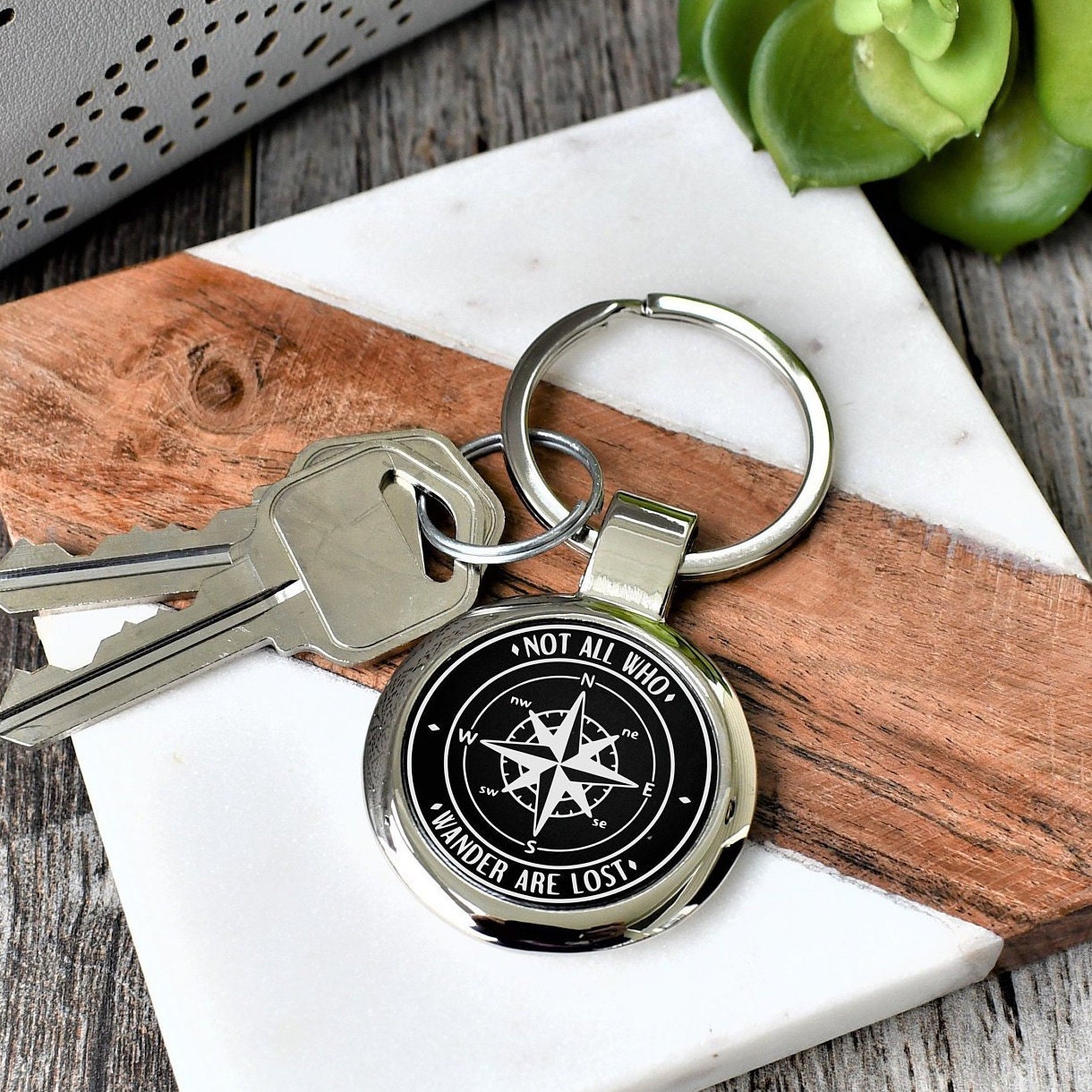 Metal Engraved Keychain | Custom For Men Personalized Women Travel Gift Fathers Day
