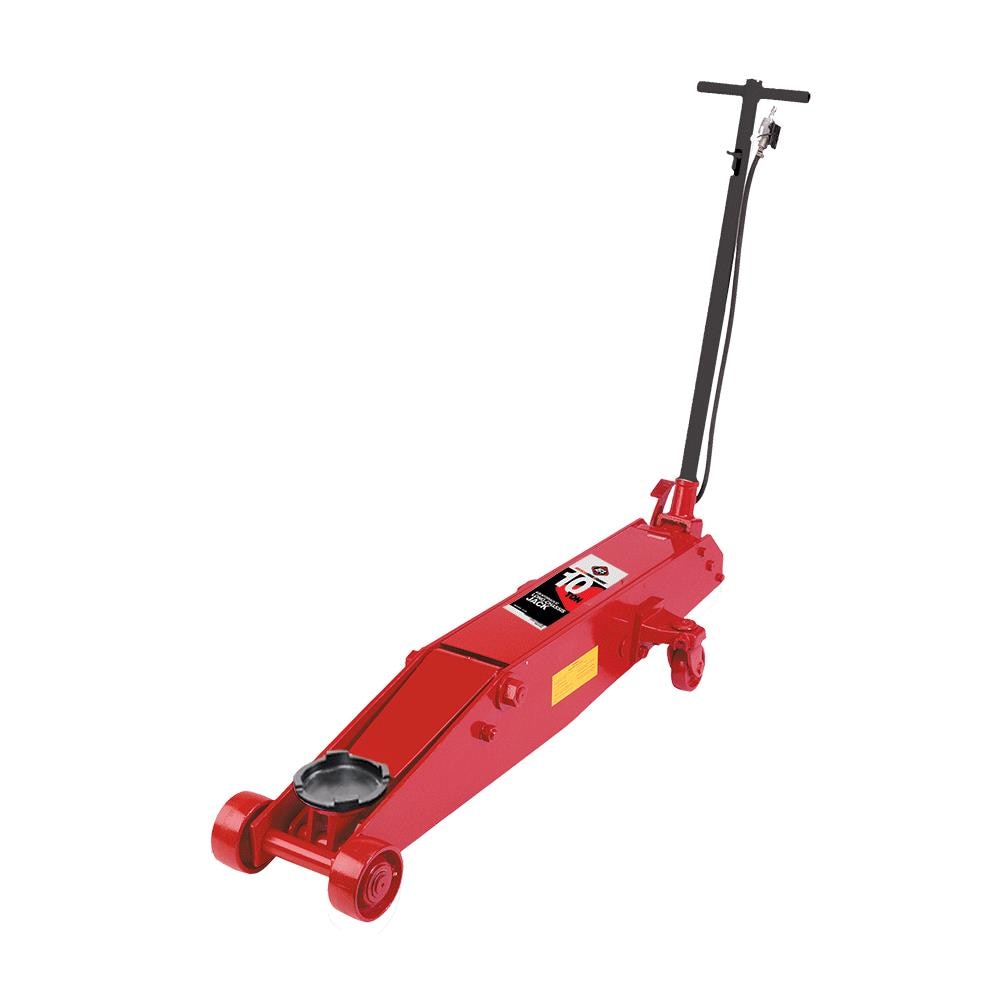 American Forge & Foundry 10 Ton Heavy Duty Air/Hydraulic Long Chassis Jack, 115-200 in Red | 3135