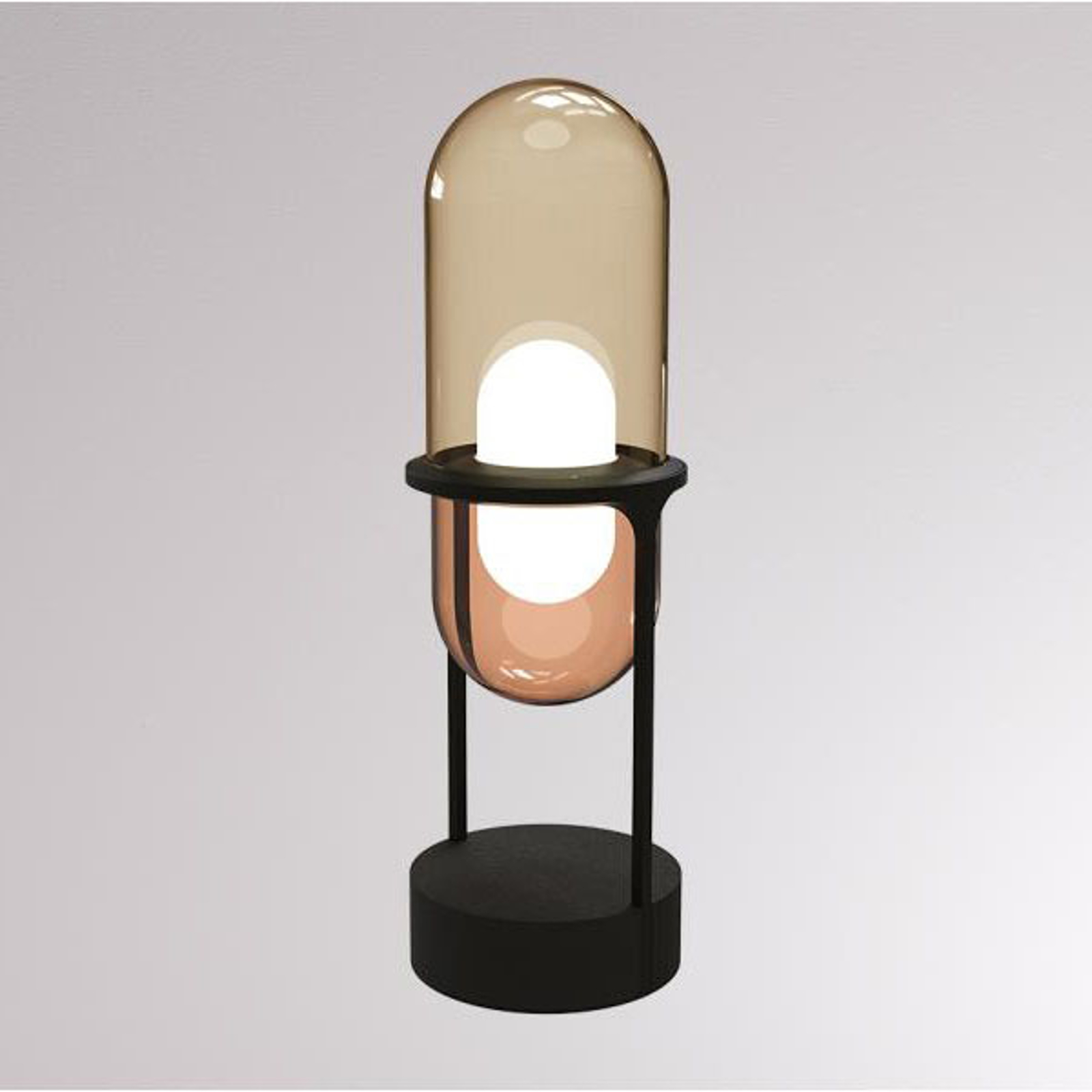 LOUM Pille -LED-pöytälamppu, samppanja/kupari