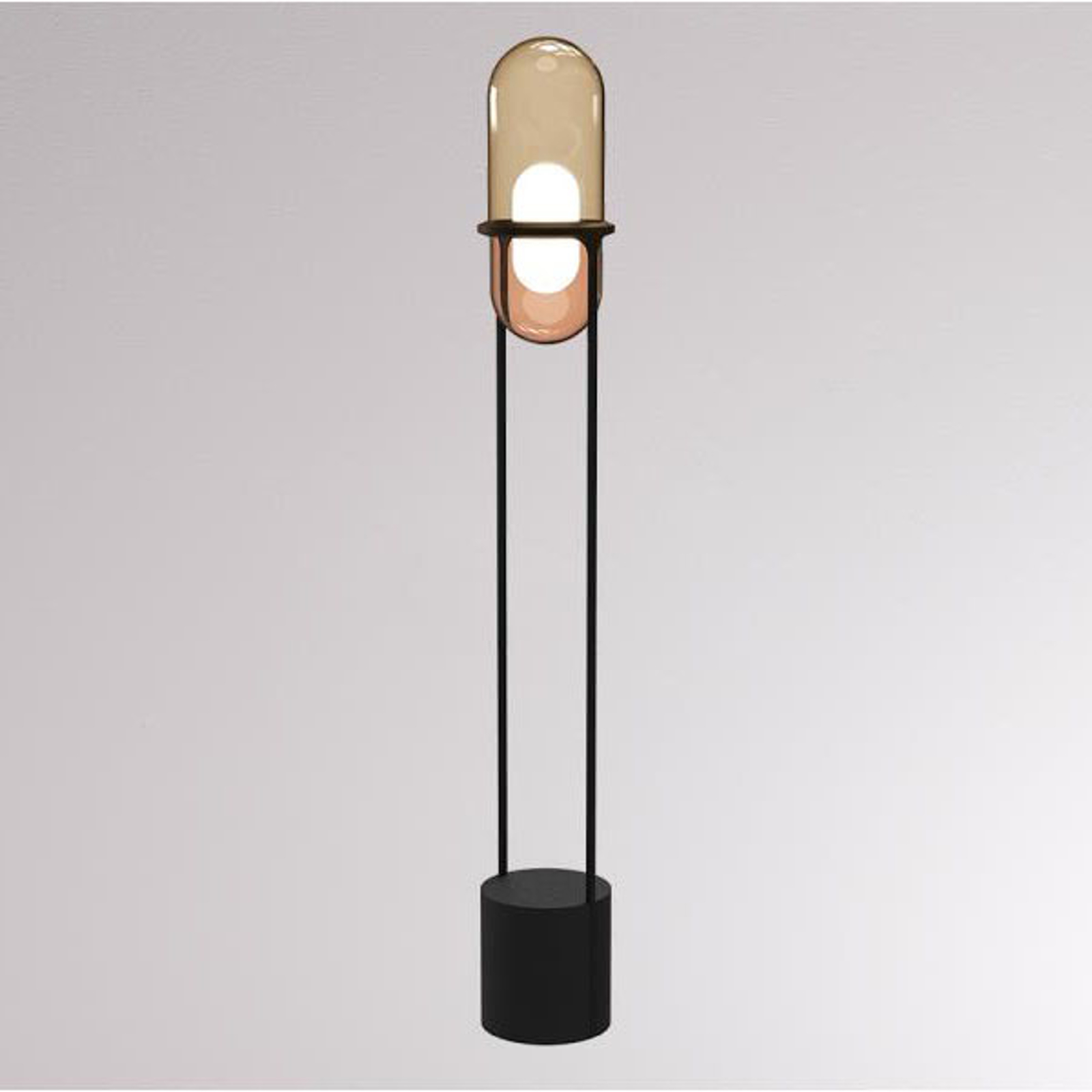 LOUM Pille -LED-lattiavalo samppanja/kupari
