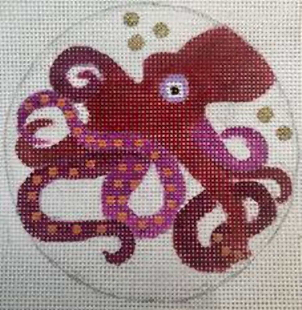 Needlepoint Handpainted Melissa Prince Octopus 4 -Free Us Shipping