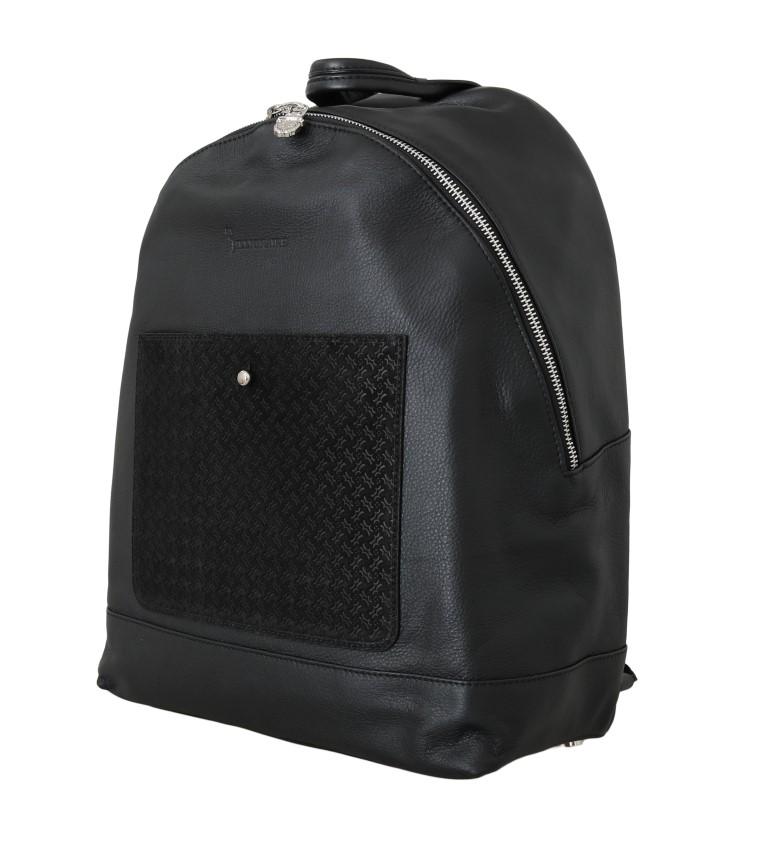 Billionaire Italian Couture Men's Leather Backpack Bag Black VAS1416