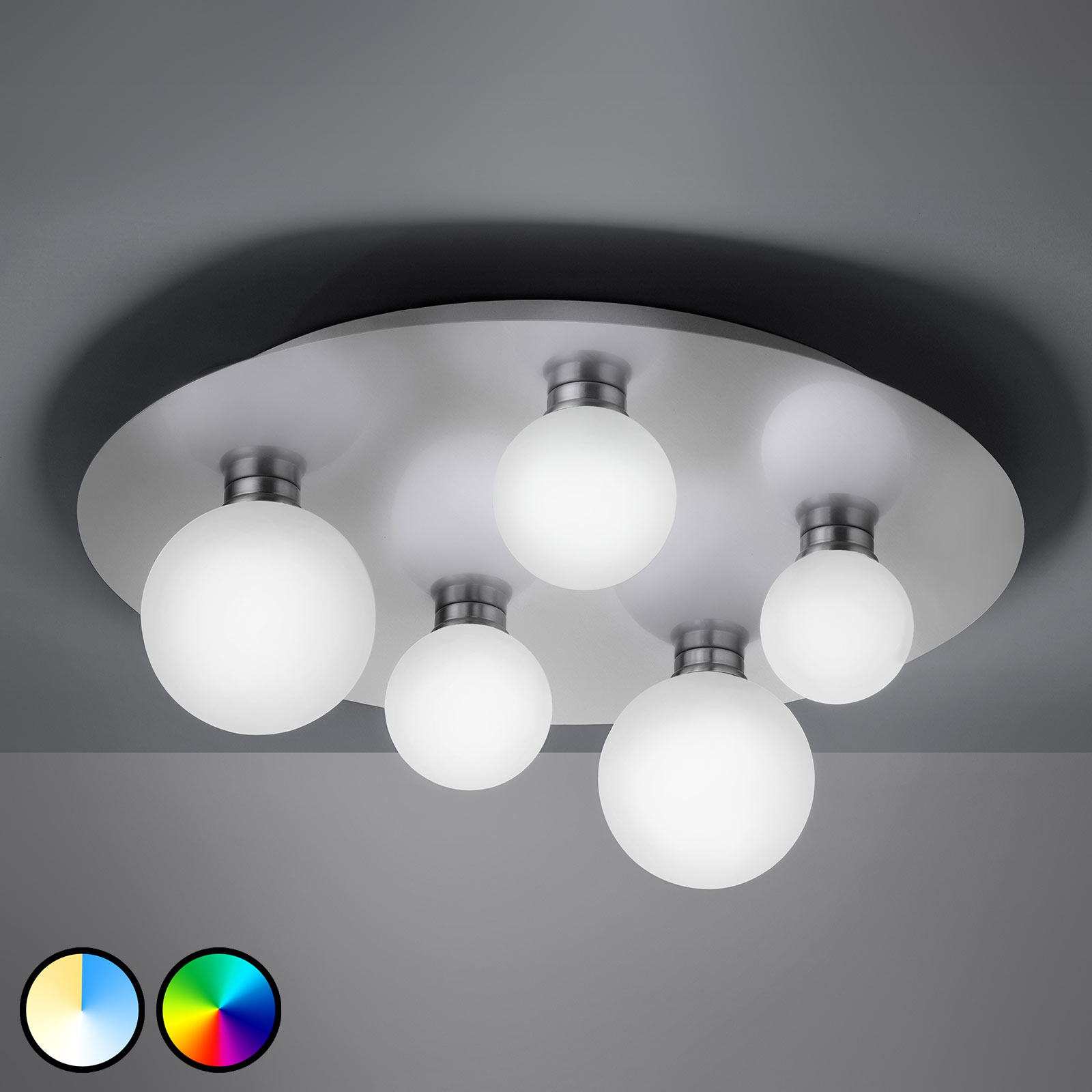 Trio WiZ Dicapo -LED-kattovalaisin, 5-lamppuinen