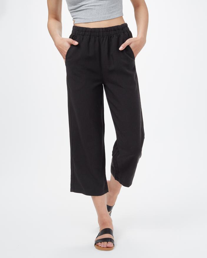 Tentree Women's Linen Billow Pant - Tencel and Linen, Meteorite Black / L