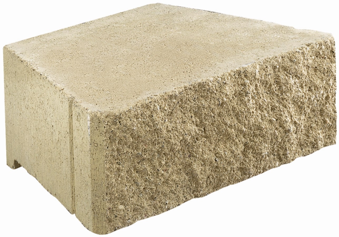 Lowe's Basic 17-in L x 6-in H x 12-in D Desert Blend Retaining Wall Block in Off-White | 30742