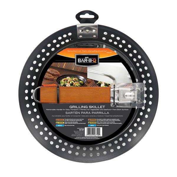 MR. BAR-B-Q Non-Stick Skillet with Removable Wood Handle