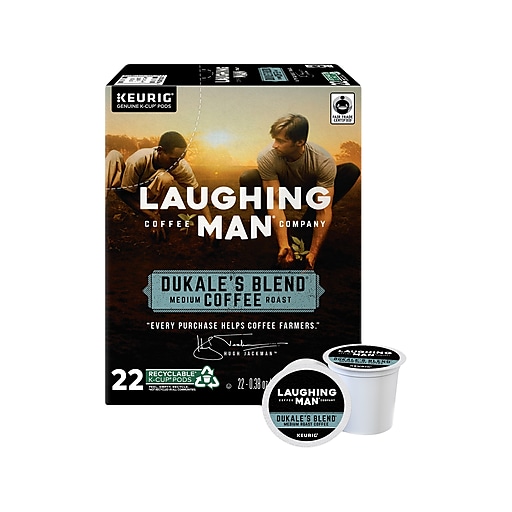 Laughing Man Dukale's Blend Coffee, Keurig K-Cup Pods, Medium Roast, 22/Box (383384)