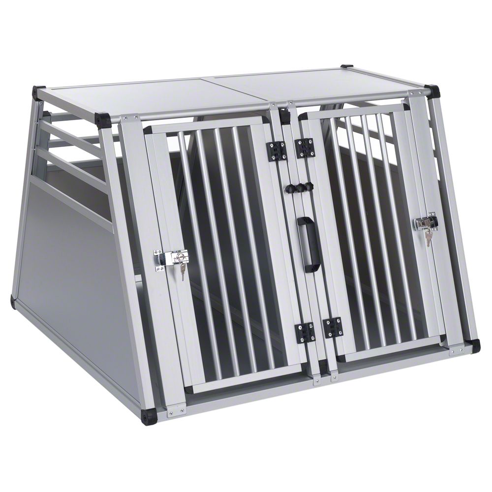 Aluline Double Dog Crate - Large: 80 x 92 x 65cm (W x D x H)