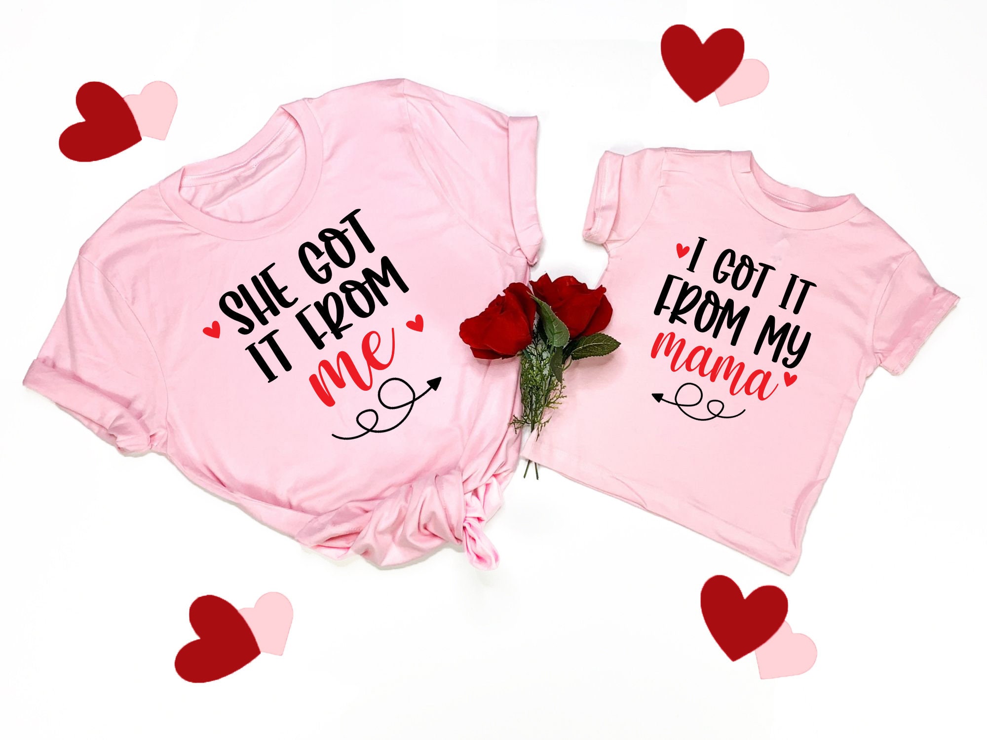 Mommy & Me Valentines Shirt, Matching Mom Daughter Day Buffalo Plaid Heart Mommy