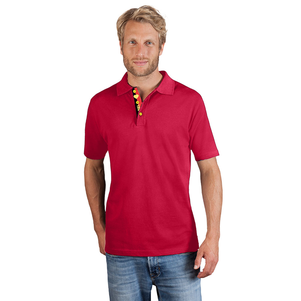 Fanshirt Belgien Superior Poloshirt Herren, Rot, L