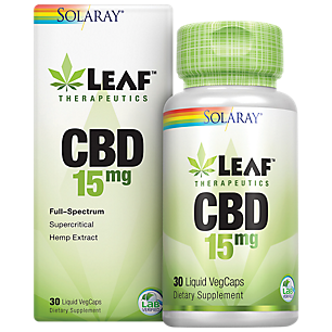 Leaf Therapeutics Full-Spectrum CBD - 15 MG Per Serving (30 Liquid Vegetarian Capsules)