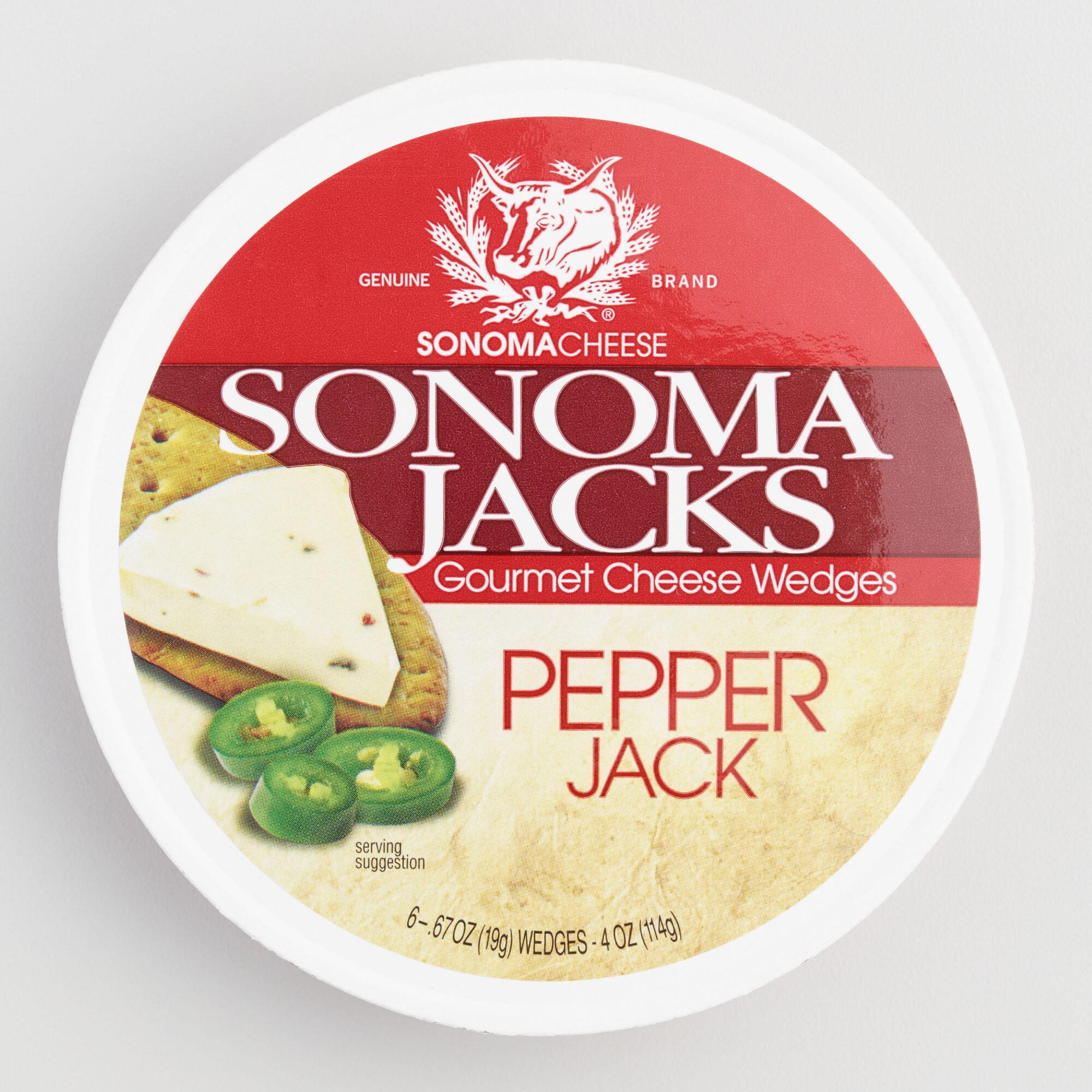 Sonoma Jacks Pepper Jack Cheese Wedges Set of 12 by World Market