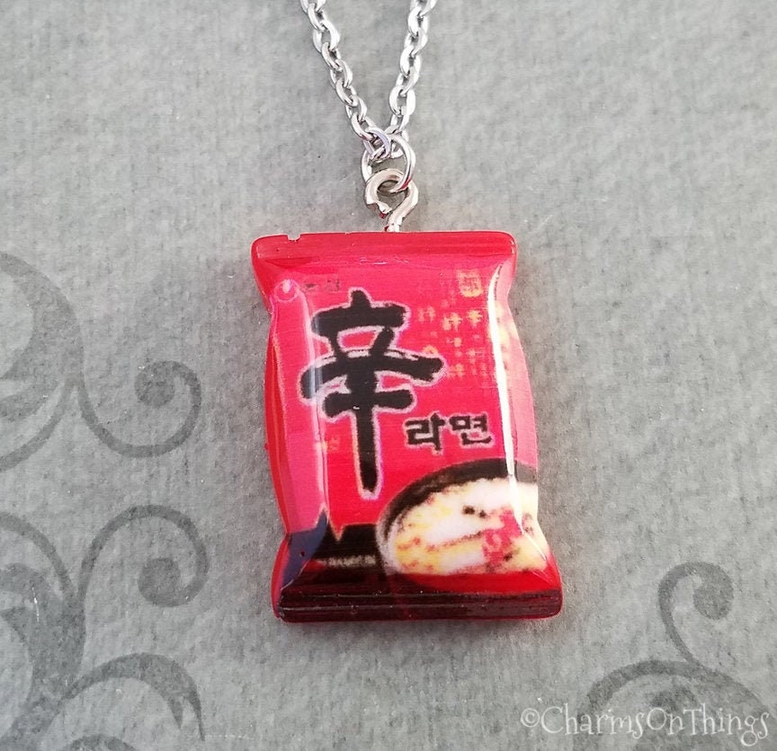 Ramen Necklace Noodles Jewelry Charm Pendant Food Gift