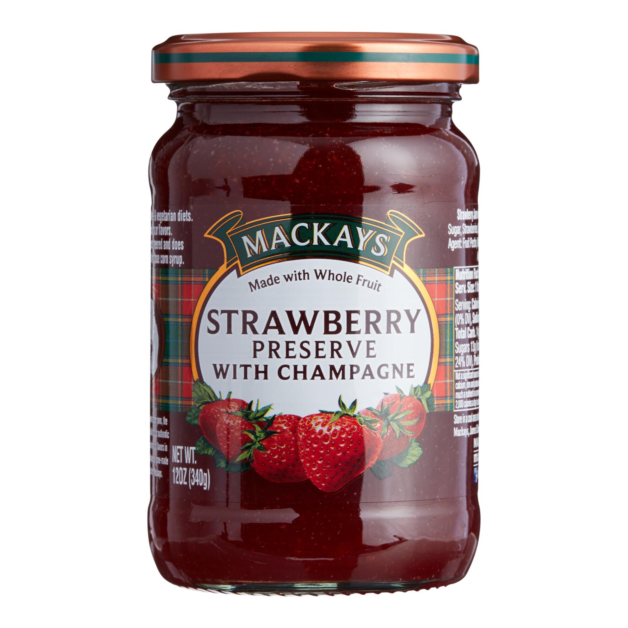 Mackays Strawberry Preserve with Champagne Set of 6 by World Market