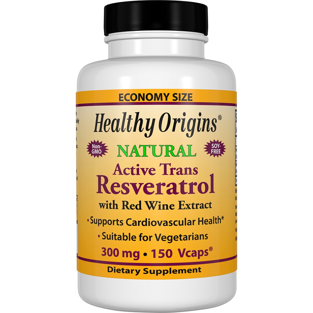 Healthy Origins - Resveratrol with Red Wine Extract 300 mg. - 150 Vegetarian Capsules
