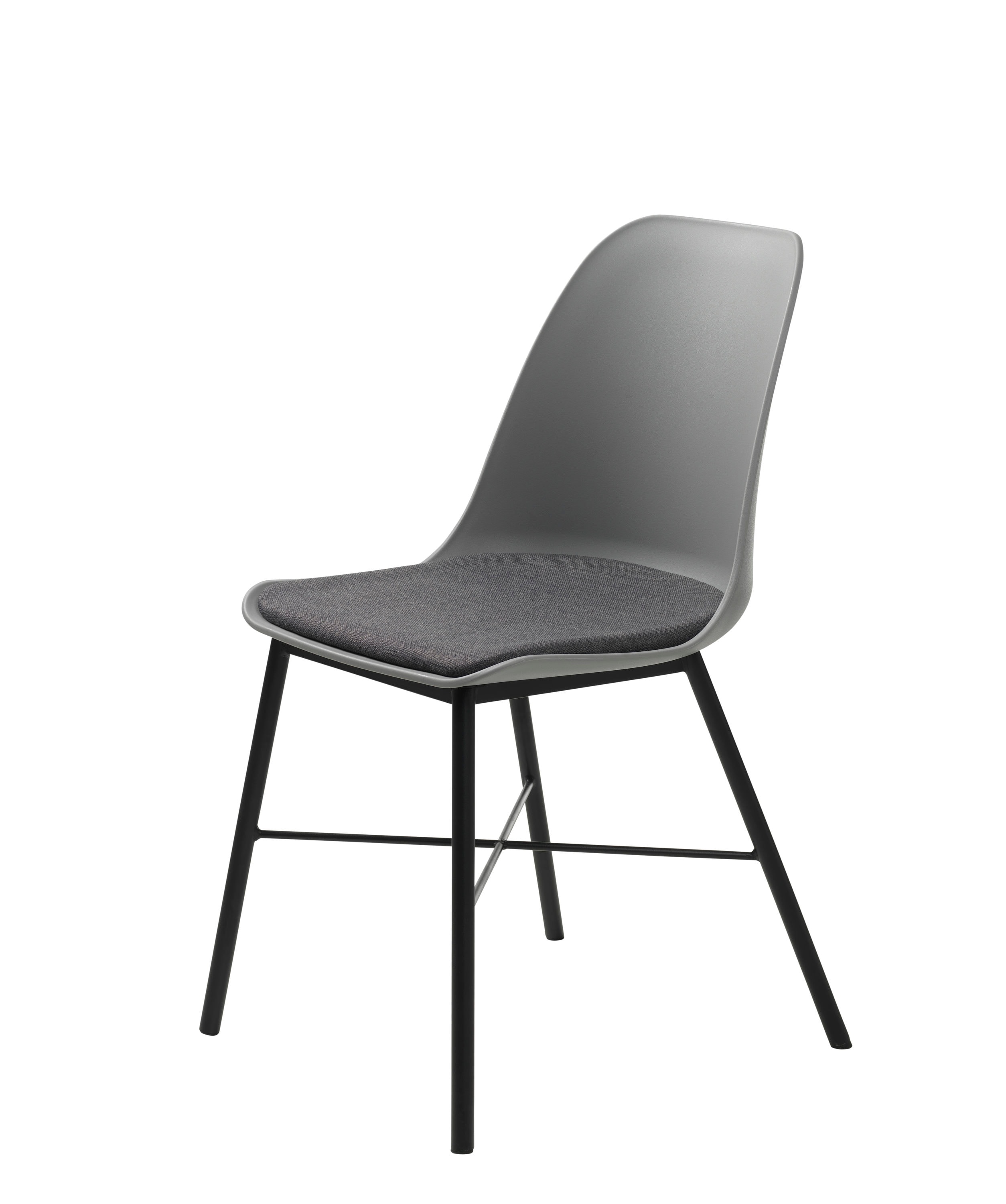 Unique Furniture Set of 2 Tampa Contemporary/Modern Polyester/Polyester Blend Upholstered Dining Side Chair (Metal Frame) in Gray | LW-36611019