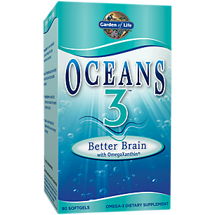 Oceans 3 Better Brain Omega-3 with OmegaXanthin - 384mg DHA / 525mg EPA (90 Softgels)