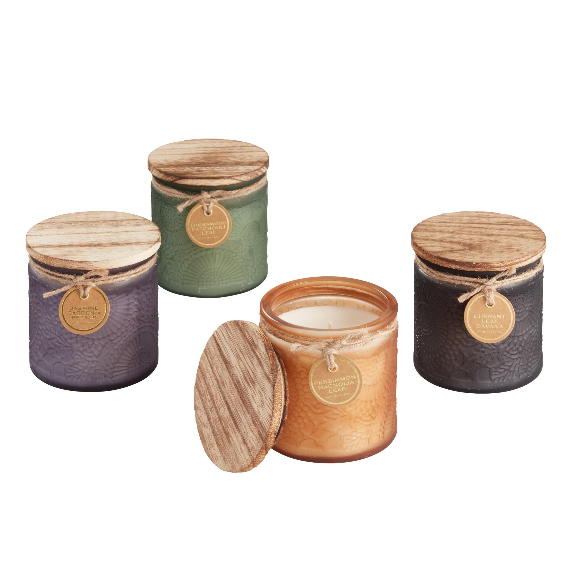 Embossed Medallion Filled Jar Candle Collection by World Market