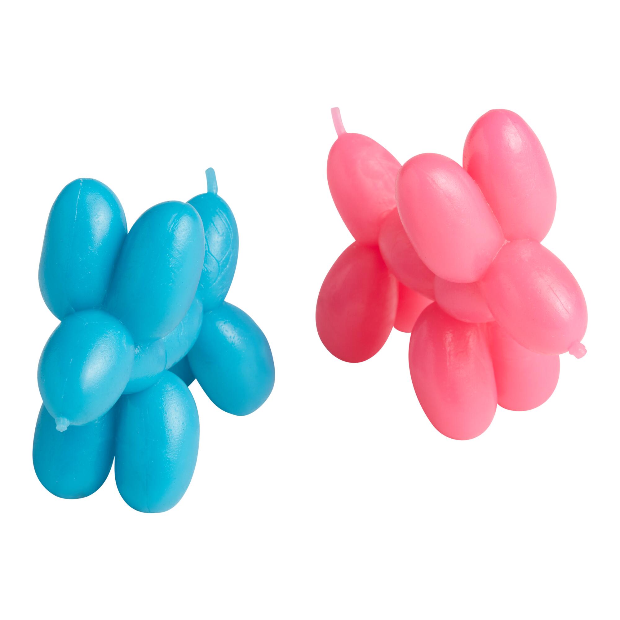 Toysmith Balloon Dog Toys Set of 2: Blue/Pink - Plastic by World Market
