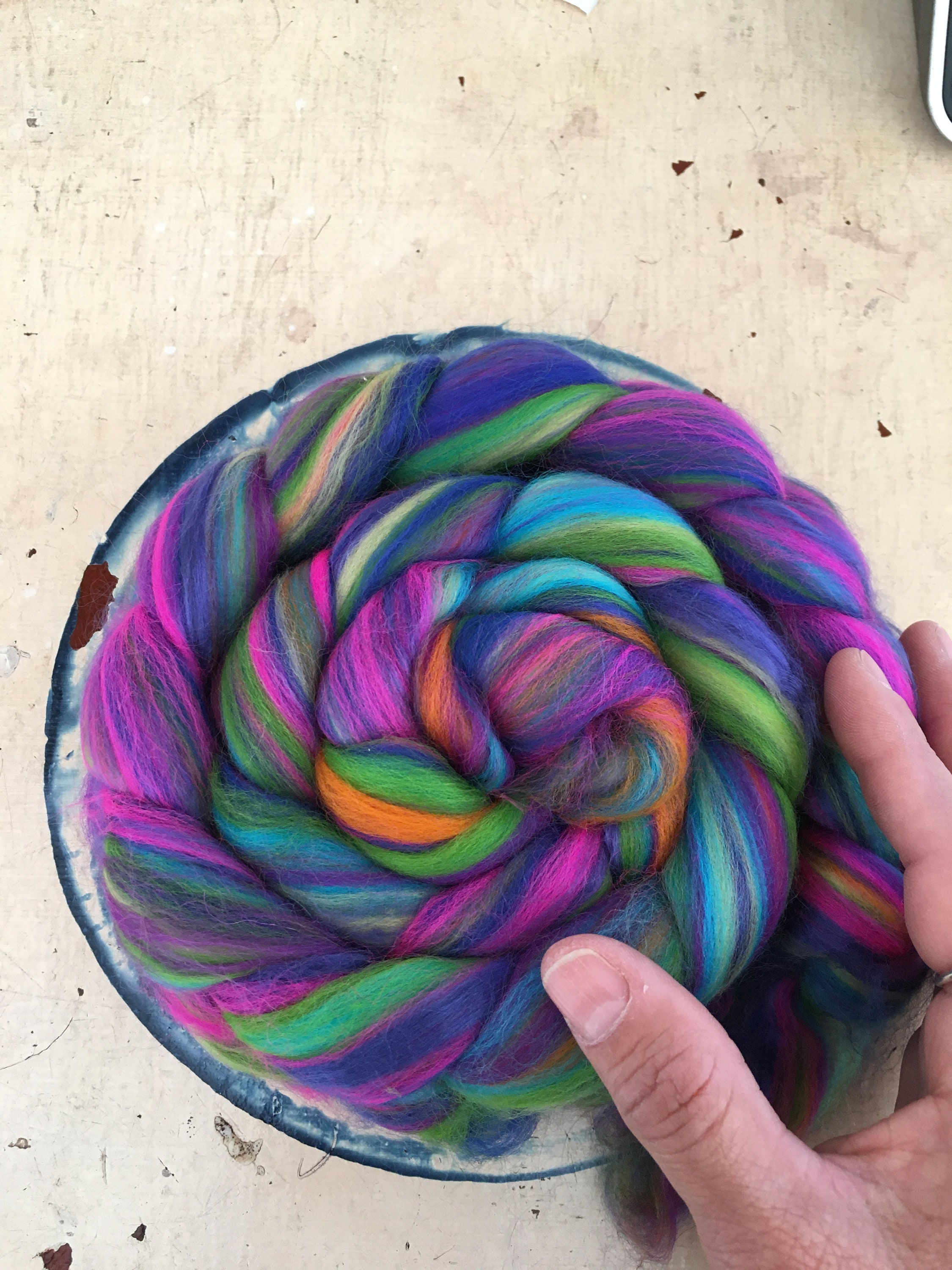 Flower Child - Custom Blend Merino & Tussah Silk Combed Top Wool Roving For Spinning Or Felting -4 Oz