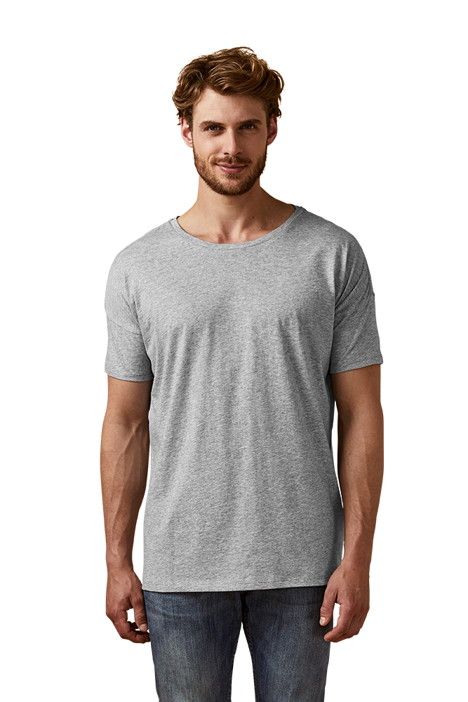 X.O Oversized T-Shirt Herren, Grau-Melange, XXL