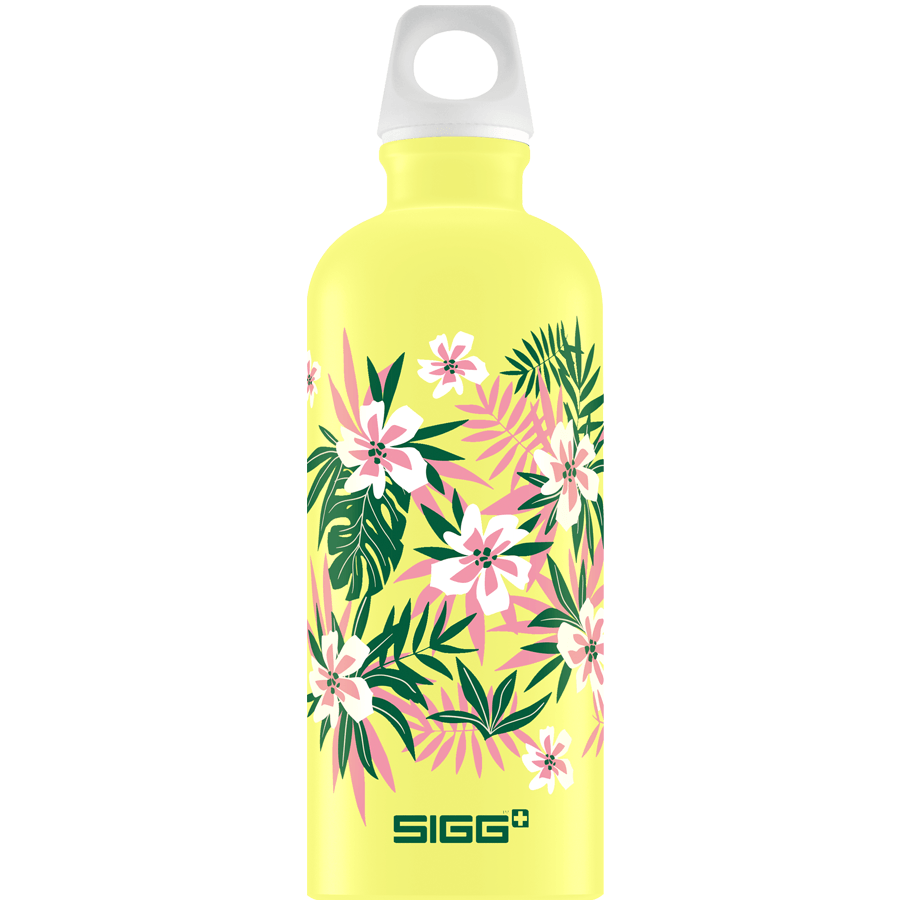 SIGG Aluminium Water Bottle, Florid Ultra Lemon Touch / 0.6l