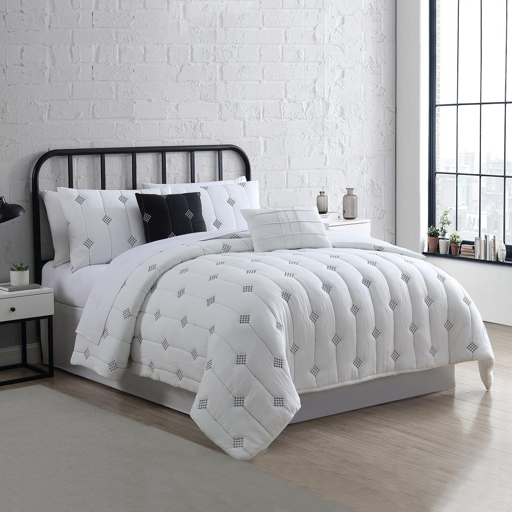 Amrapur Overseas Eldon comforter set Ivory Multi Reversible Queen Comforter (Blend with Polyester Fill) | 3MLTICSE-ELD-QN