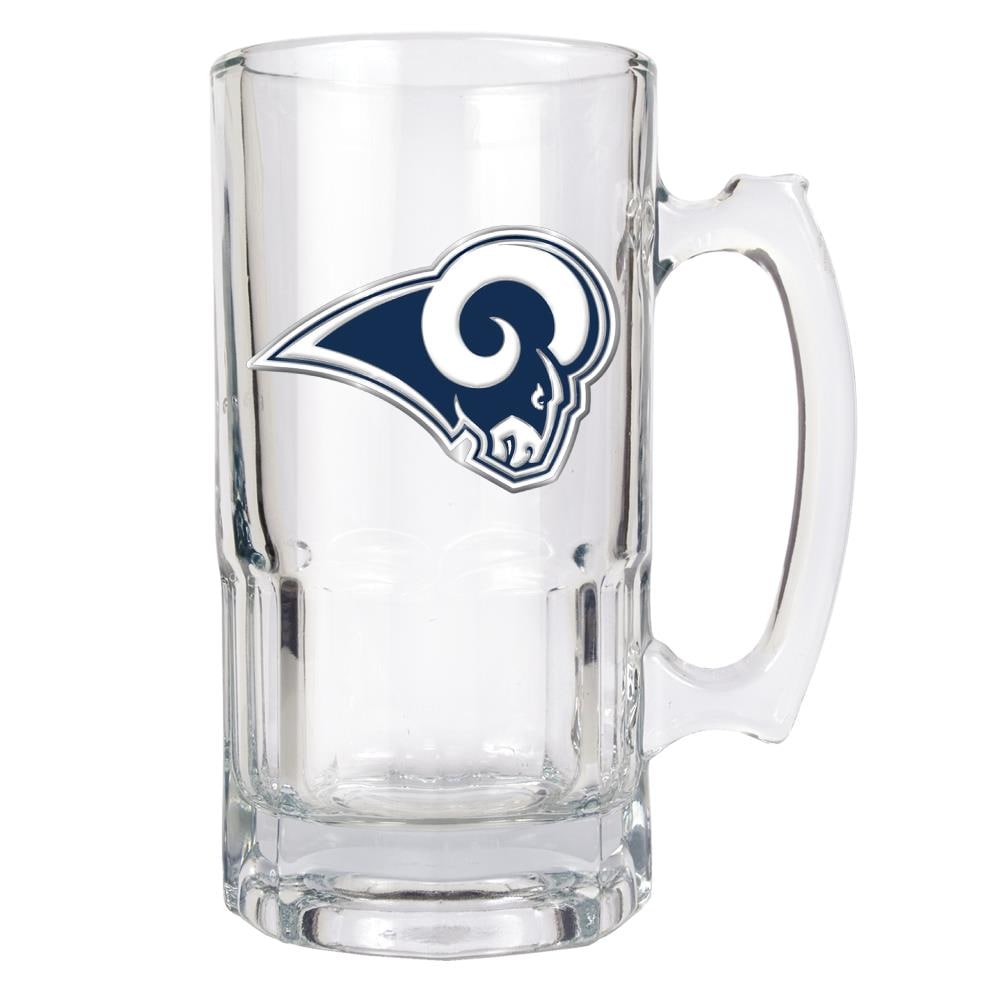 GREAT AMERICAN Los Angeles Rams 34-fl oz Glass Beer Mug in Clear | GSML2016-7