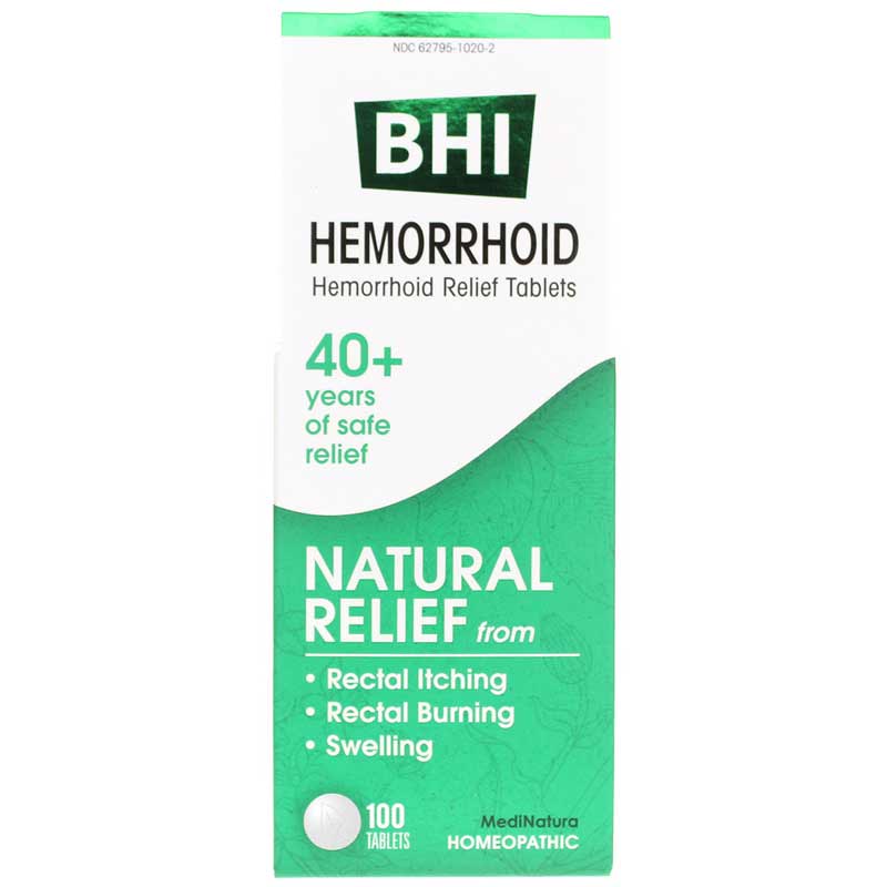 BHI Hemorrhoid Relief Tablets 100 Tablets