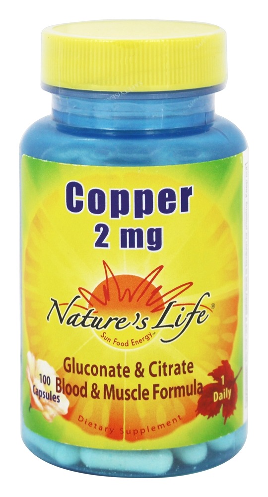 Nature's Life - Copper 2 mg. - 100 Capsules