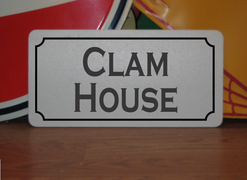 Clam House Metal Sign For Fry Fried Restaurant Food Truck Bake Seafood