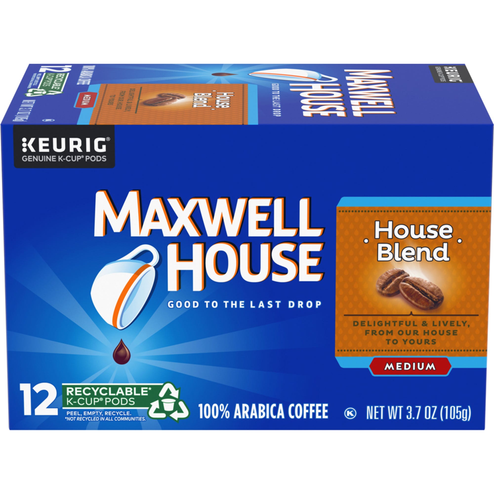 Maxwell House Coffee K-Cups, House Blend, Medium Roast - 12 ct