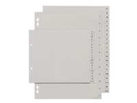 Plastregister grå A5 1-20 m/kartonforblad - (25 stk.)