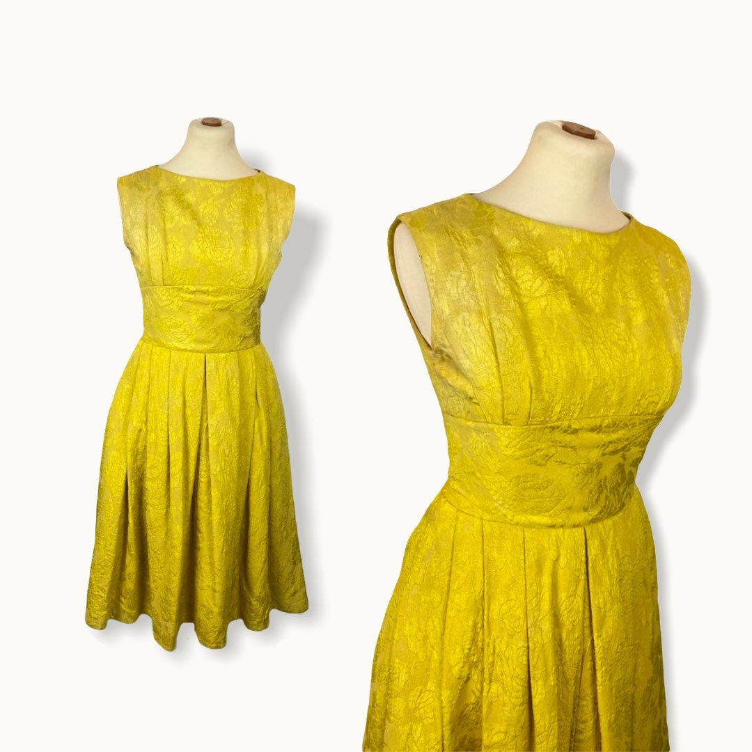 Size S | 60S Silk Blend Brocade Dress