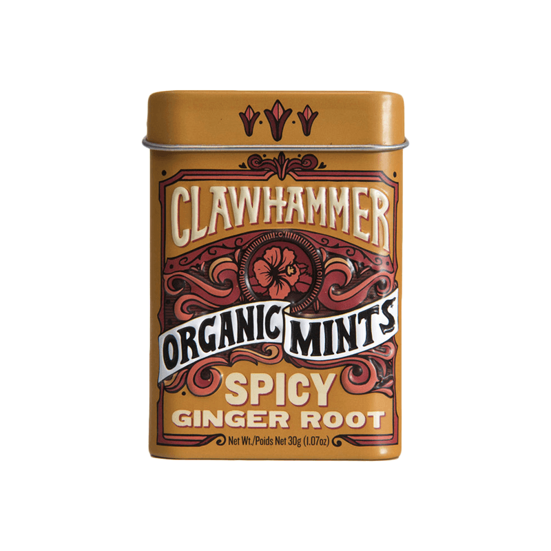 Clawhammer Organic Mints Spicy Ginger Root 30g