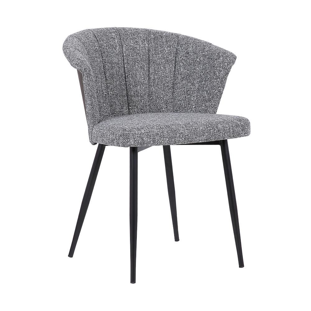 Armen Living Orchid Contemporary/Modern Polyester/Polyester Blend Upholstered Dining Arm Chair (Wood Frame) in Gray | LCORCHGRWA