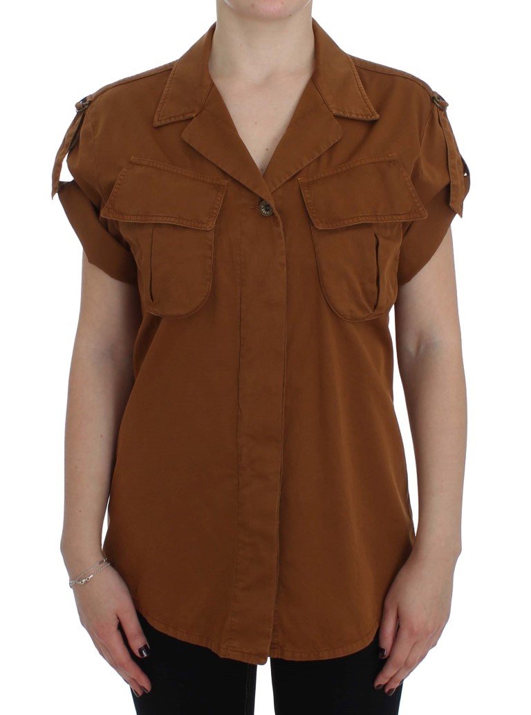 PLEIN SUD Women's SS Shirt Orange SIG30997 - IT42 | S