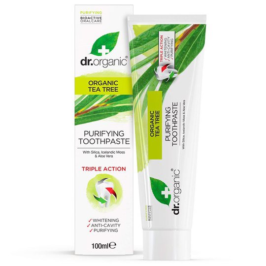 Dr. Organic Tea Tree Purifying Toothpaste, 100 ml