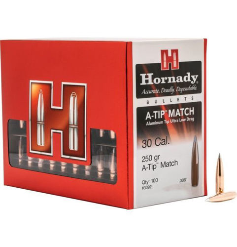 Hornady A-Tip Match Bullets 30 Cal 250 Grs