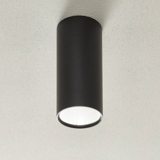 Lucande Takio -LED-alasvalo 2 700 K Ø 10 cm musta