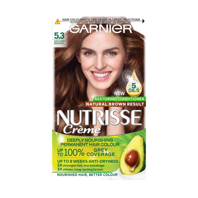 Garnier Nutrisse Macadamia 5.3 Golden Brown Permanent Hair Dye