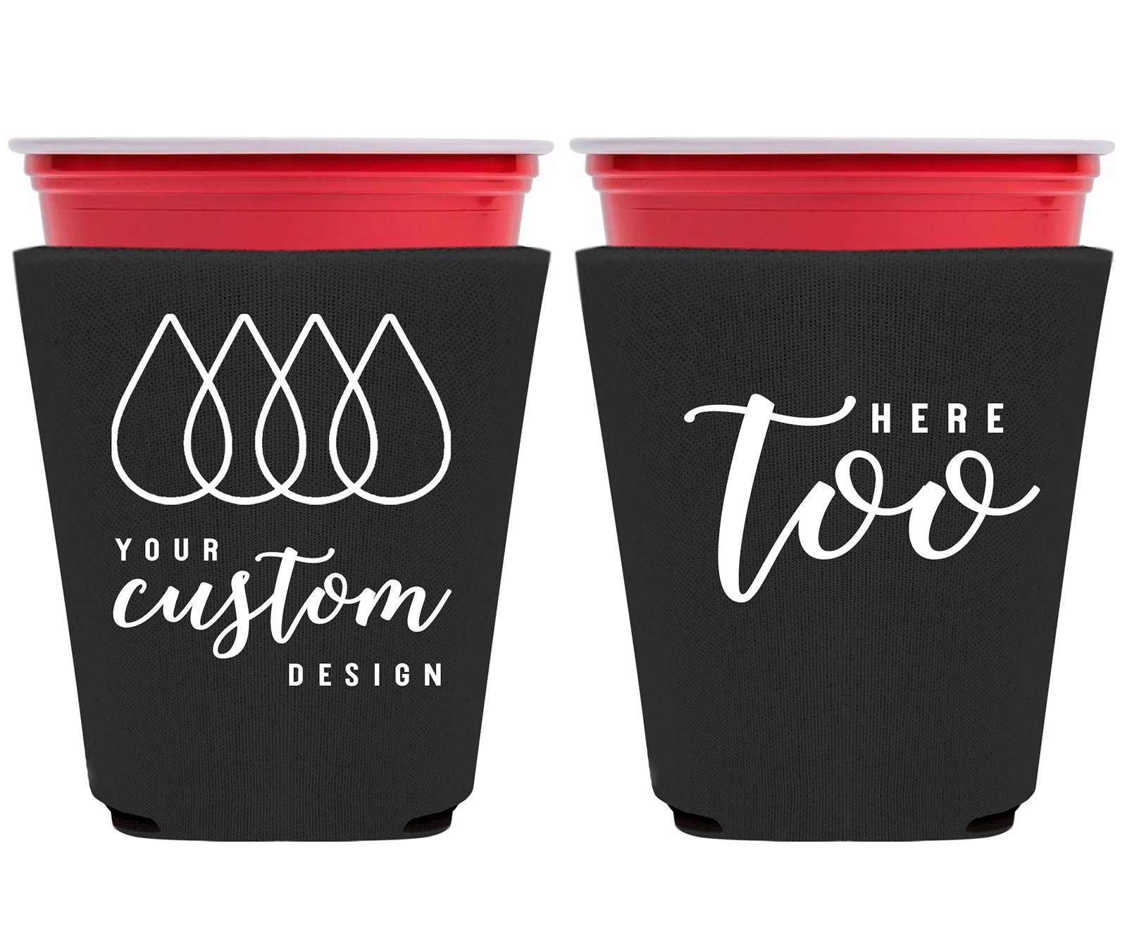Solo Cup Coolers Personalized Sleeves Custom Design Or Logo Cups Promo Item Ideas Insulators